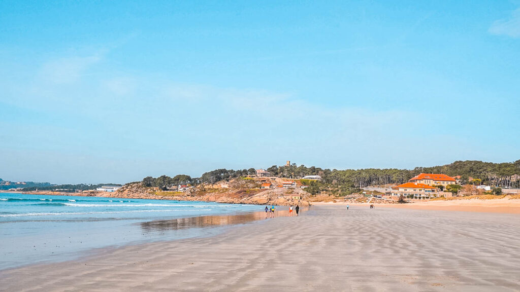 Extenso arenal de la playa de La Lanzada