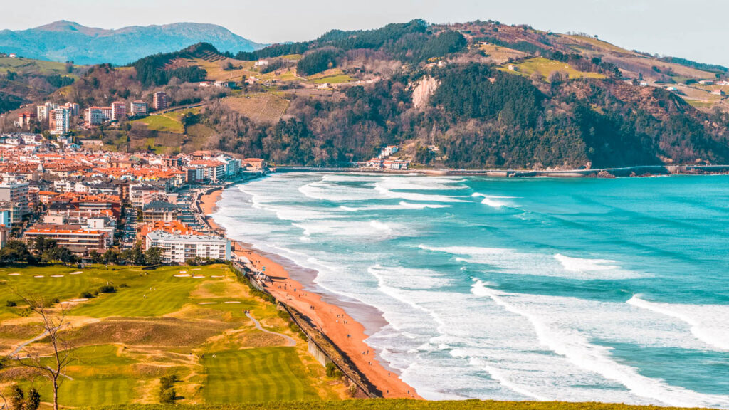 Vista de Zarauz y su playa